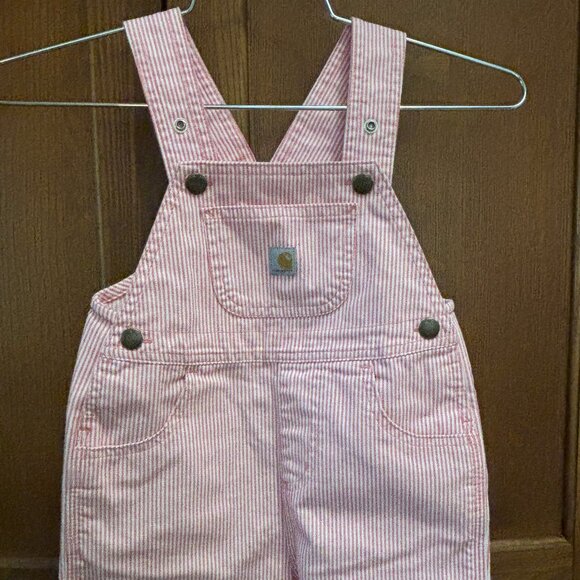 Price Drop NWT,  Girls 3-T Carhartt Overall Shorts. - Picture 1 of 4